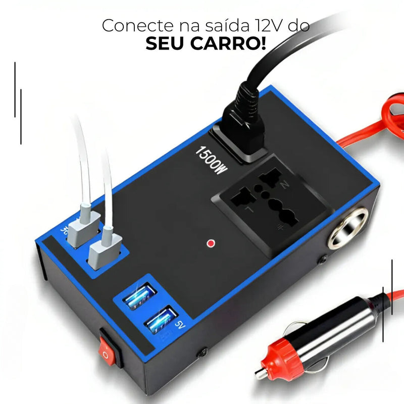 Inversor de Potência para Acendedor de Cigarro Automotivo Multiuso [ESTOQUE LIMITADO]