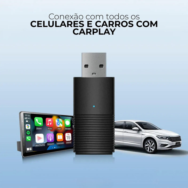 Adaptador Sem fio CarPlay/Android Auto para Multimídia