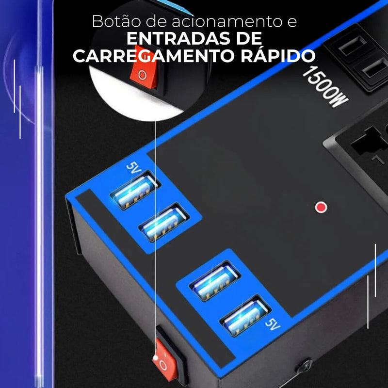 Inversor de Potência para Acendedor de Cigarro Automotivo Multiuso [ESTOQUE LIMITADO]